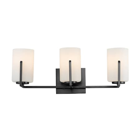 Maxim Lighting Dart 3-Light Bath Vanity, Black 21283SWBK